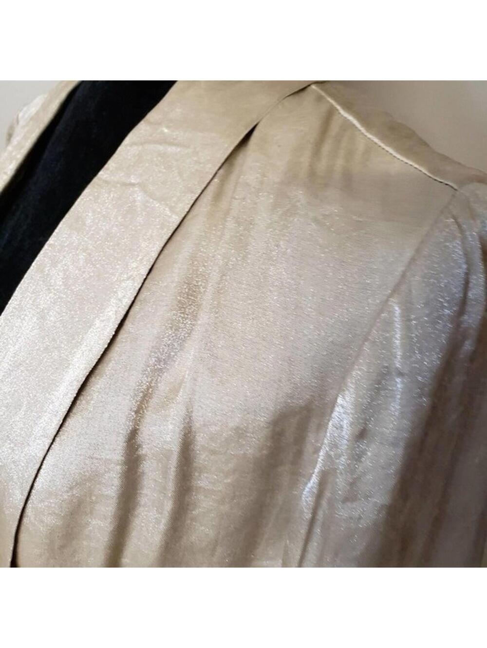 LKNW Chico's Gold Metallic open drape jacket ! 6 8 - Picture 6 of 8